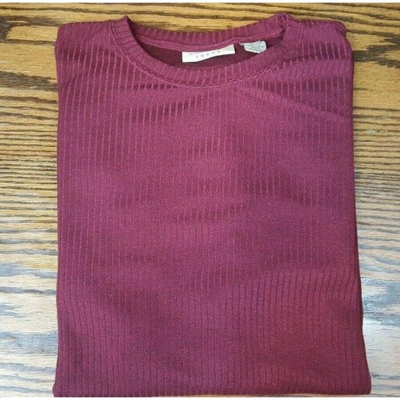 Natural Issue Maroon Red Short Sleeve Casual Crew - Picture 8 of 9
